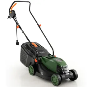 12 Ampere 13.5 Inch Electric Rope Lawn Mower With Dual Safety Switches -Green (Option: defaulttitle)