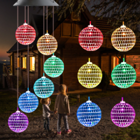 1pc Color Changing Solar Wind Chimes - LED Mobile Hanging Light For Garden, Patio, And Yard Decorat (Option: Solar wind chimes)