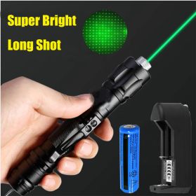 Green Laser Pointer USB Rechargeable Pen LED Flashlight Torch Visible Beam Lazer (Option: 1Pack)