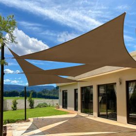 Prohibited From Sale On Amazon XISHAN 10'X10'X14' Dark Grey,Mocha,Sand,Light Grey HDPE Sunshade Sail, 160 Grams (Option: 10X10X14-Mocha)